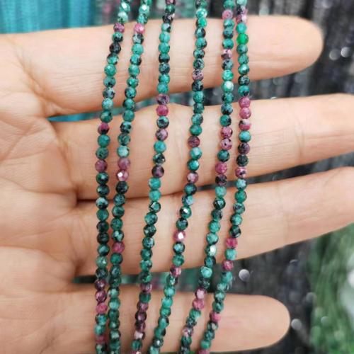 Ruby in Zoisite Beads, Round, polished, DIY & faceted, mixed colors [