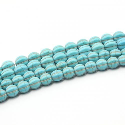 Natural Turquoise Beads, Pumpkin, DIY green Approx 38 cm 