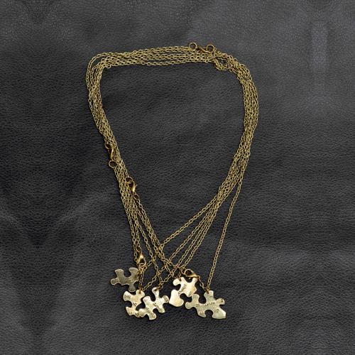 Collier en alliage de zinc, Placage de couleur d'or, détachable & pour femme Vendu par PC