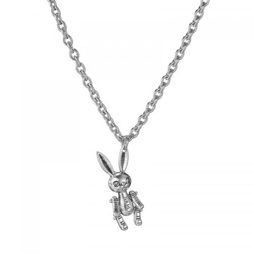 Stainless Steel Sweater Chain Necklace, 304 Stainless Steel, with 5cm extender chain, Rabbit, polished, fashion jewelry & for woman, original color cm Approx 51 cm [