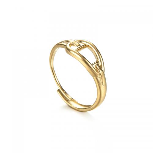 Titanium Steel Finger Ring, fashion jewelry & for woman & hollow, gold [