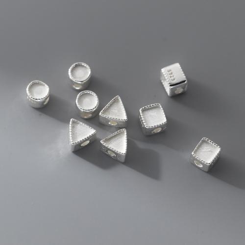 Sterling Silver Spacer Beads, 925 Sterling Silver, plated, DIY silver color 