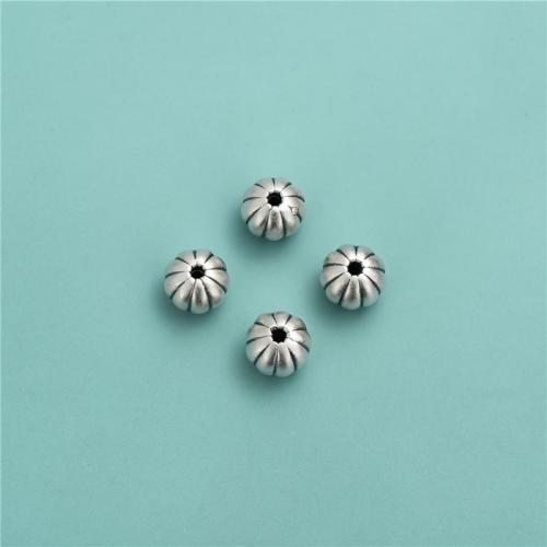 Sterling Silver Spacer Beads, 925 Sterling Silver, Watermelon, DIY, 7mm Approx 1.5mm 