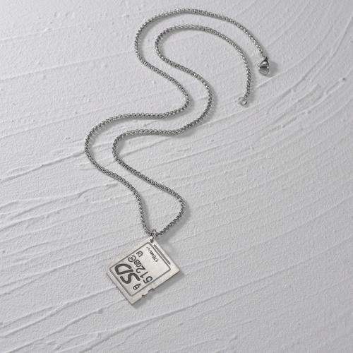 Stainless Steel Sweater Chain Necklace, 304 Stainless Steel, polished, fashion jewelry & for woman Approx 60 cm [