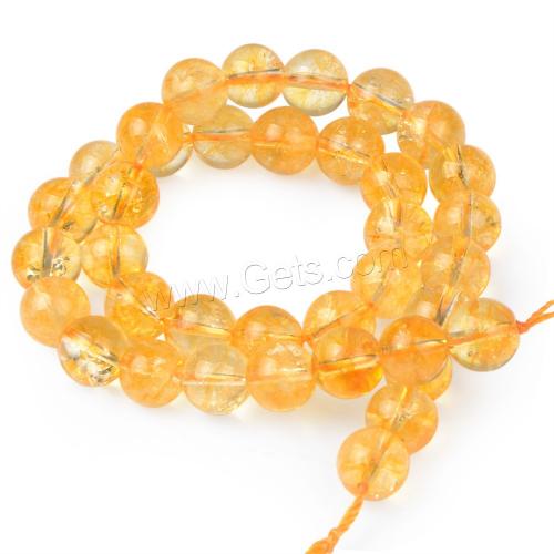 Natural Citrine Beads, Round, DIY yellow Approx 38 cm 