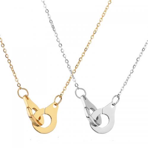 Stainless Steel Sweater Chain Necklace, 304 Stainless Steel, with 6cm extender chain, Handcuffs, plated, fashion jewelry & for woman Approx 47.5 cm [