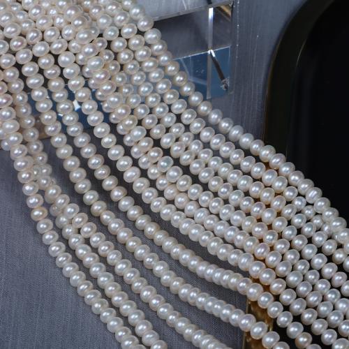 Keshi Cultured Freshwater Pearl Beads, DIY, white, Length about 5-5.5mm Approx 36-37 cm [