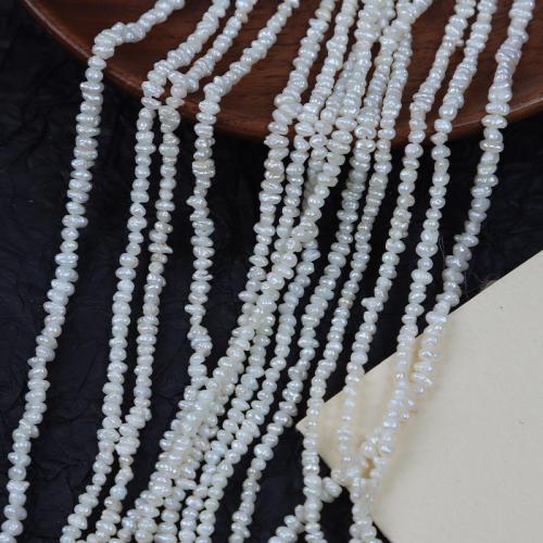 Rice Cultured Freshwater Pearl Beads, DIY, white, Length about 2-3mm Approx 40 cm [