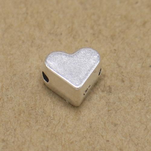 Zinc Alloy Spacer Beads, Heart, silver color plated, DIY Approx [