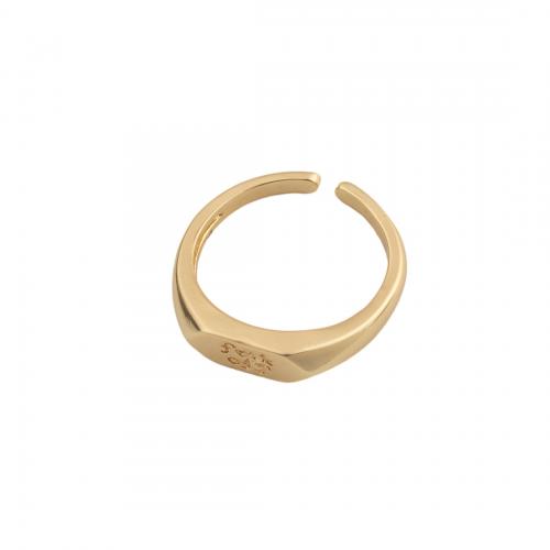 Messing Fingerring, Modeschmuck & unisex, goldfarben, inner diameter 17.5mm, verkauft von PC