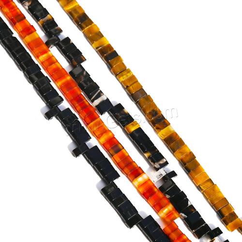 Single Gemstone Beads, Natural Stone, Rectangle, polished, DIY & double-hole Approx 