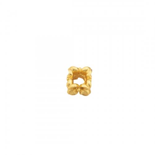 Sterling Silver Beads, 925 Sterling Silver, real gold plated, DIY & large hole Approx 3mm [