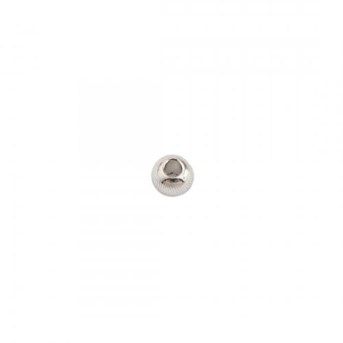 Sterling Silver Beads, 925 Sterling Silver, Round, platinum plated, DIY Approx 2mm 