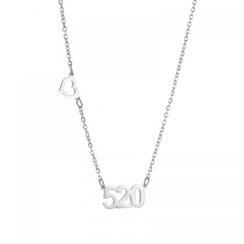 Titanium Steel Jewelry Necklace, polished, fashion jewelry & for woman, golden Approx 41-50 cm [