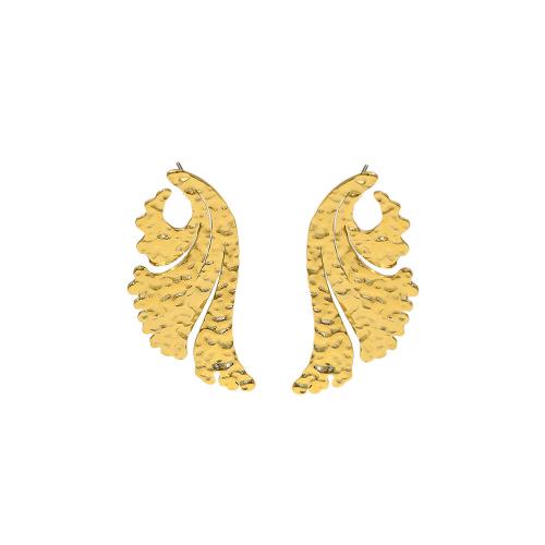 Boucles d'oreilles en acier titane, bijoux de mode & pour femme, doré Vendu par paire