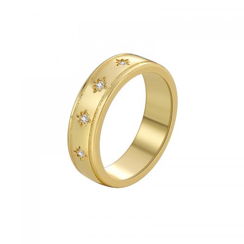 Cubic Zirconia Micro Pave Brass Finger Ring, plated & micro pave cubic zirconia & for woman 