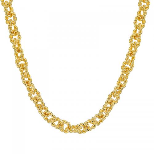 Brass Jewelry Necklace, plated, for woman, golden Approx 45-50 cm [