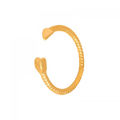 Partículas de acero Anillo de dedo Cuff, punta de flecha, chapado, Joyería & para mujer, más colores para la opción, tamaño:7, Vendido por UD