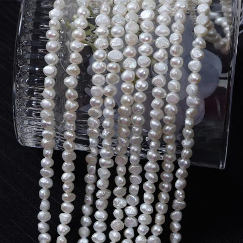 Perles de culture d'eau douce Keishi, perle d'eau douce cultivée, baroque, DIY, blanc, Length about 5-6mm Environ 40-41 cm, Vendu par brin[