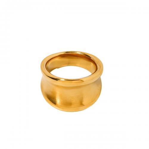 Edelstahl Fingerring, 304 Edelstahl, 18K vergoldet, Modeschmuck & für Frau, goldfarben, Größe:7, verkauft von PC