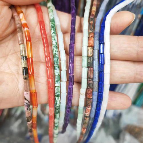 Single Gemstone Beads, Tube, DIY Approx 