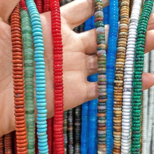 Single Gemstone Beads, Flat Round, DIY Approx 