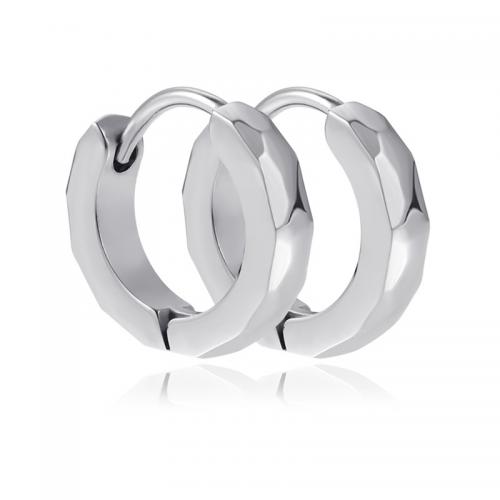 Stainless Steel Huggie Hoop Earring, 304 Stainless Steel, Vacuum Ion Plating, fashion jewelry & Unisex, original color 