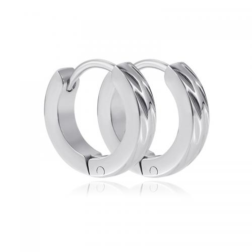 Stainless Steel Huggie Hoop Earring, 304 Stainless Steel, Vacuum Ion Plating, fashion jewelry & Unisex, original color 