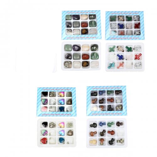 Gemstone Jewelry Pendant, DIY mixed colors 13*26*5mm 18*20*4mm 15*20mm 13*18-22*26mm Box 125*155*15mm 