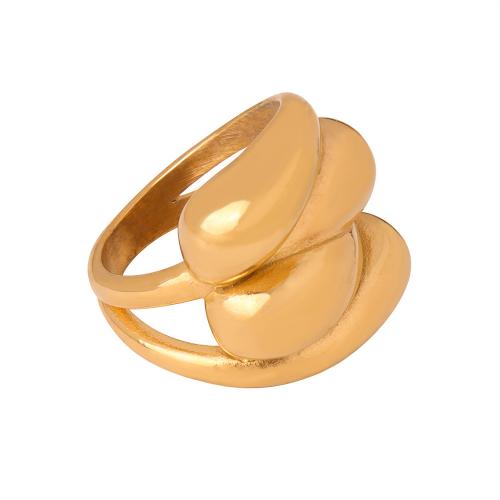 Titan Stahl Fingerring, Titanstahl, 18K vergoldet, Modeschmuck & unisex & verschiedene Größen vorhanden, wide:2cm, verkauft von PC[