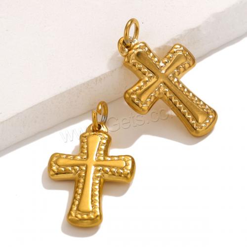 Stainless Steel Cross Pendants, 304 Stainless Steel, Vacuum Ion Plating, DIY 