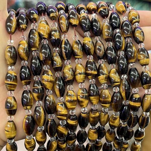 Tiger Eye Beads, barrel, DIY, mixed colors Approx 38 cm 