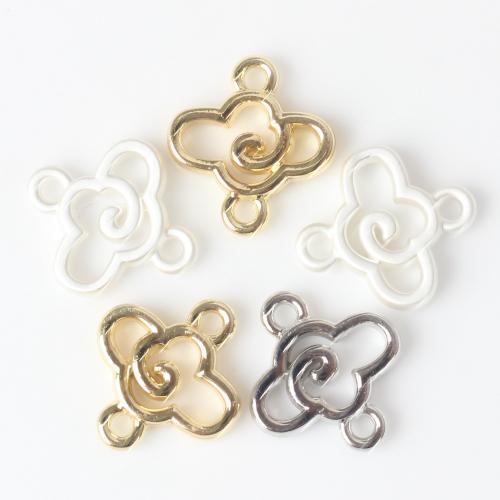 Zinc Alloy Charm Connector, Cloud, plated, DIY & 1/1 loop & hollow 