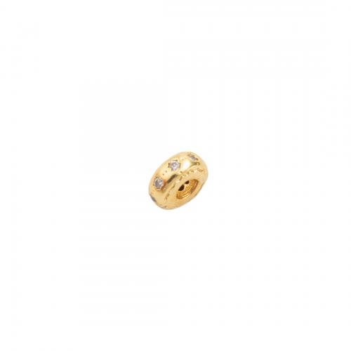 Cubic Zirconia Micro Pave Brass Beads, high quality plated, DIY & micro pave cubic zirconia Approx 2.5mm 