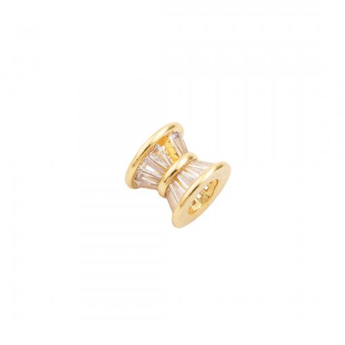 Cubic Zirconia Micro Pave Brass Beads, high quality plated, DIY & micro pave cubic zirconia Approx 4mm 