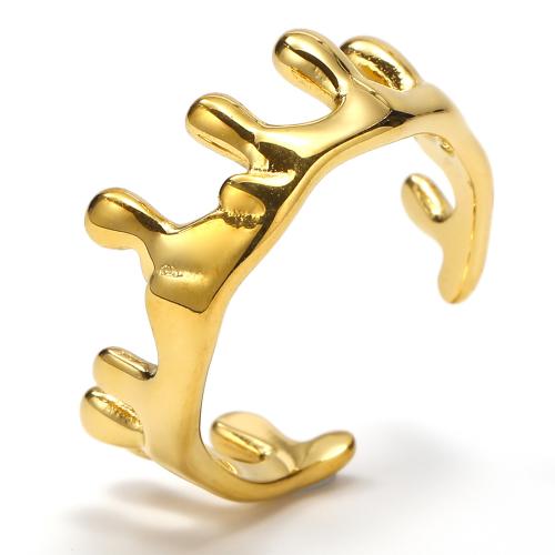 Titan Stahl Fingerring, Titanstahl, Modeschmuck & für Frau, goldfarben, verkauft von PC[