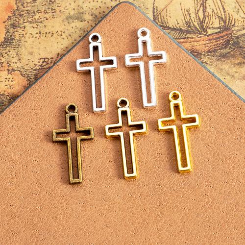 Zinc Alloy Cross Pendants, plated, DIY & hollow [