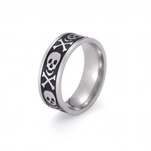 Émail Bague en Acier inoxydable , Acier inoxydable 304, bijoux de mode & unisexe & normes différentes pour le choix & modèles différents pour le choix & émail, plus de couleurs à choisir, Vendu par PC