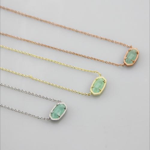 Gemstone Necklaces, Brass, with Gemstone, with 7CM extender chain, plated, for woman Approx 40 cm 