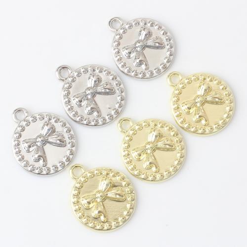 Zinc Alloy Jewelry Pendants, Flat Round, plated, DIY nickel, lead & cadmium free [