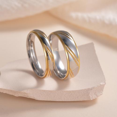 Edelstahl Fingerring, 304 Edelstahl, Modeschmuck & unisex & verschiedene Größen vorhanden, Width 4/6mm,Thickness 2mm, verkauft von PC