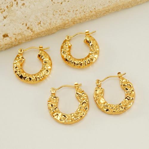 Boucle d'oreille en acier inoxydable Dangle, Acier inoxydable 304, Plaqué or 18K, bijoux de mode & styles différents pour le choix & pour femme, doré, Vendu par paire