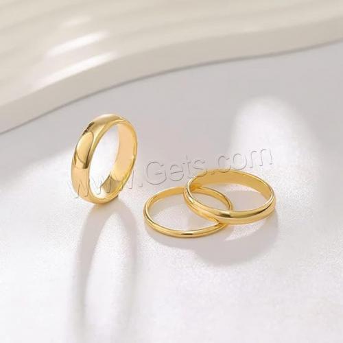 Edelstahl Fingerring, 304 Edelstahl, drei Stücke & Modeschmuck & verschiedene Größen vorhanden & für Frau, goldfarben, Width 2/4/6mm,Thickness 2mm, 3PCs/Tasche, verkauft von Tasche