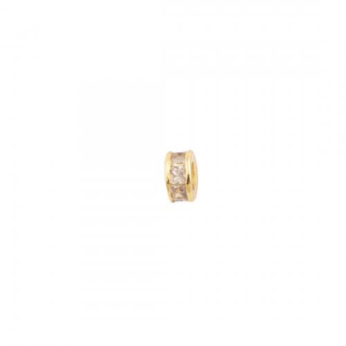 Cubic Zirconia Micro Pave Brass Beads, high quality plated, DIY & micro pave cubic zirconia Approx 3.5mm 