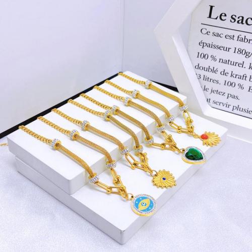 Collar de la cadena del suéter de la manera, Partículas de acero, con 6cm extender cadena, chapado en color dorado, Joyería & diferentes estilos para la opción & para mujer & con diamantes de imitación, longitud:aproximado 39.5 cm, Vendido por UD