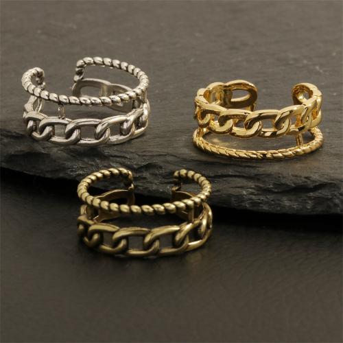 Messing Fingerring, plattiert, Modeschmuck & unisex & verschiedene Stile für Wahl, keine, Minimum inner diameter:17mm, verkauft von PC