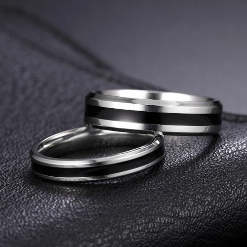 Edelstahl Fingerring, 304 Edelstahl, Modeschmuck & unisex & verschiedene Größen vorhanden, Silberfarbe, verkauft von PC