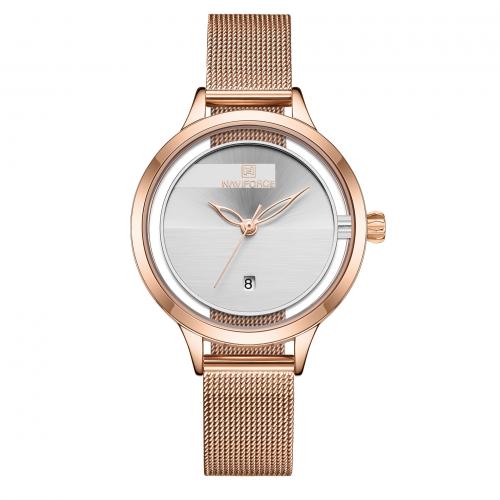 Women Wrist Watch, Glass, with 201 Stainless Steel, Japanese movement, Life water resistant & fashion jewelry & for woman Approx 22 cm 