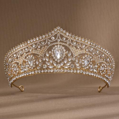 Bridal Tiaras, Zinc Alloy, plated, for woman & with rhinestone 