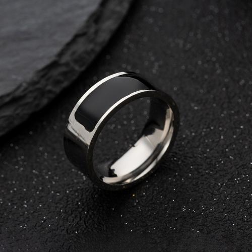 Edelstahl Fingerring, 304 Edelstahl, Modeschmuck & unisex & verschiedene Größen vorhanden, keine, Width 8mm,Thickness 2mm, verkauft von PC